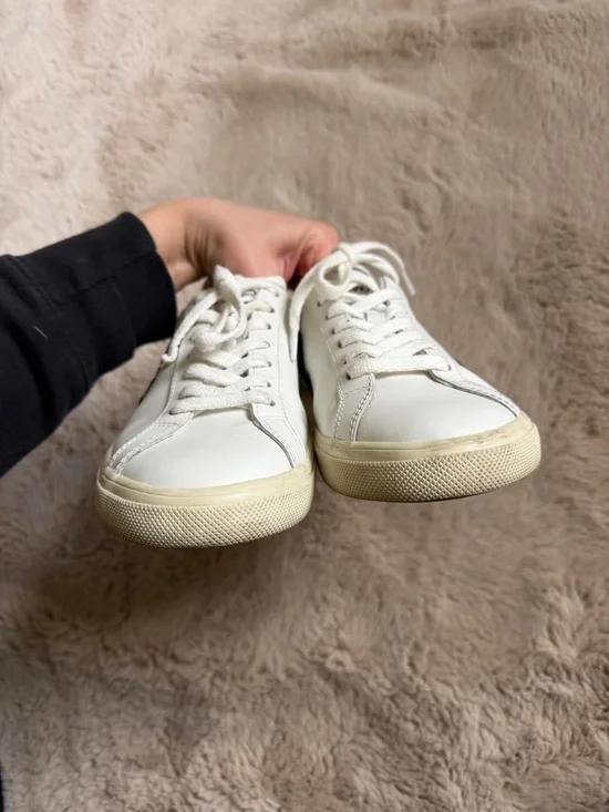 Women’s Veja Campo Tennis Sneaker Black White Size 7 - Picture 8 of 9